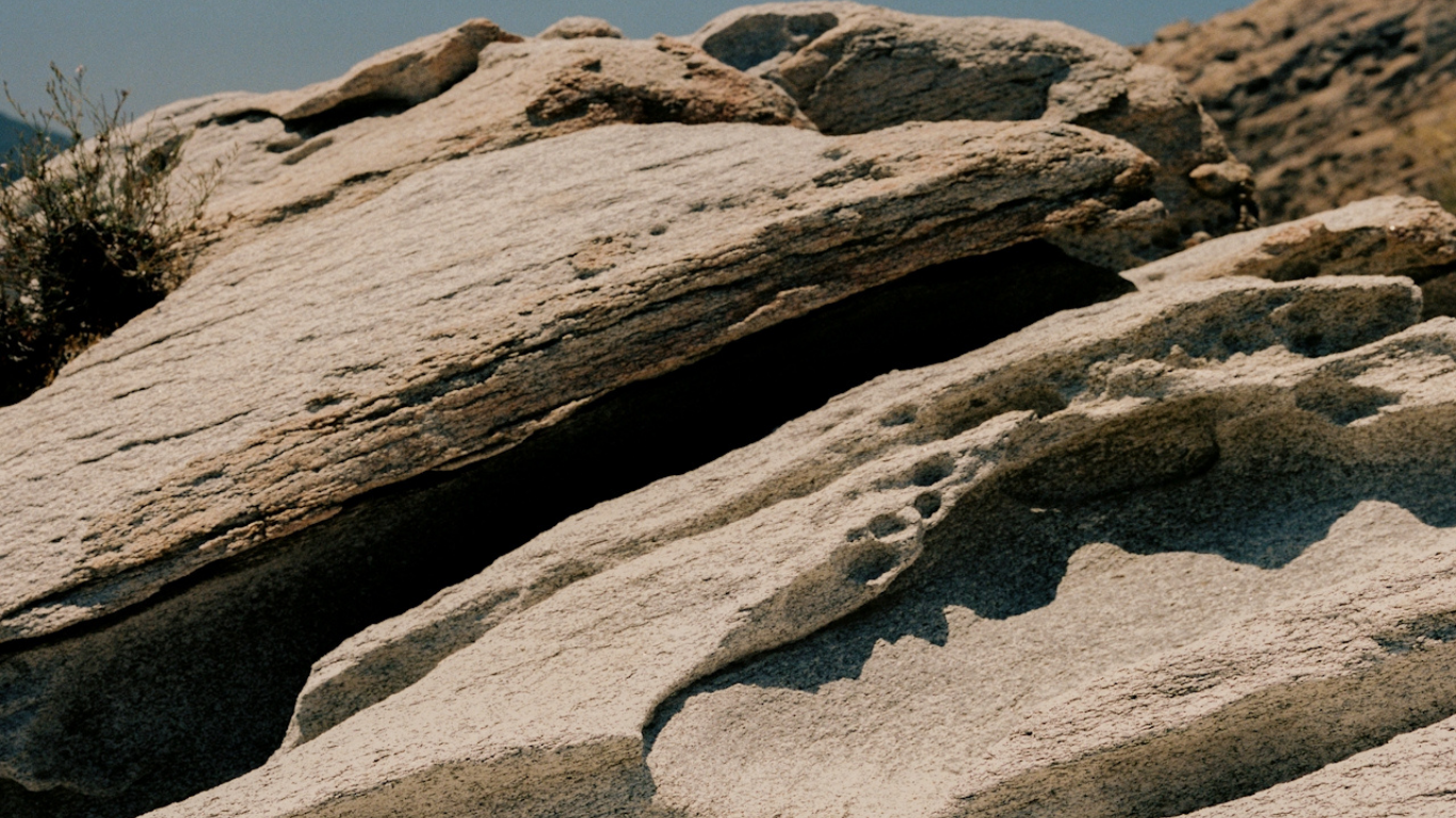 Close-up of textured rocks